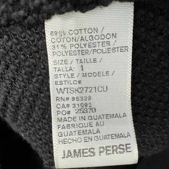 James Perse Womens Black Textured Open Front Cardigan Duster Casual Wardrobe S - Picture 8 of 10